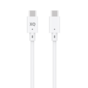 C&acirc;ble de chargement XQISIT USB-C 3.1 vers USB-C 3.1 - 150 cm Blanc Synchronize