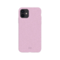 Coque Xqisit Eco Flex biod&eacute;gradable et antibact&eacute;rienne compatible avec iPhone 12 mini - rose