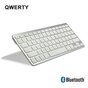 Clavier QWERTY sans fil clavier Bluetooth blanc