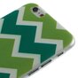 Coque TPU verte iPhone 6 6s Rayures zigzag Blanc Vert