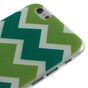 Coque en TPU verte compatible avec iPhone 6 6s Rayures zigzag Blanc Vert