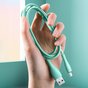 C&acirc;ble de charge Joyroom C&acirc;ble de chargeur USB-A vers Micro-USB charge rapide - Vert menthe
