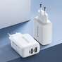 Chargeur Dux Ducis 2 Adaptateur USB-A Adaptateur secteur PowerIQ - Blanc