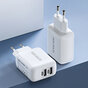 Dux Ducis chargeur 2 adaptateur USB-A Adaptateur secteur PowerIQ - Blanc
