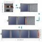 Choetech chargeur de panneau solaire pliable USB-A &eacute;tanche 14W chargeur de voyage solaire ext&eacute;rieur - Gris