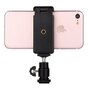 Puluz Fixation pour tr&eacute;pied t&ecirc;te de tr&eacute;pied selfie stick pince de t&eacute;l&eacute;phone standard smartphone universel - Noir