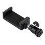 Puluz Fixation pour tr&eacute;pied t&ecirc;te de tr&eacute;pied selfie stick pince de t&eacute;l&eacute;phone standard smartphone universel - Noir
