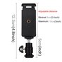 Puluz Fixation pour tr&eacute;pied t&ecirc;te de tr&eacute;pied selfie stick pince de t&eacute;l&eacute;phone standard smartphone universel - Noir