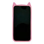 Coque en silicone chat mignon compatible avec iPhone 12 et &agrave; l&#039;iPhone 12 Pro - rose