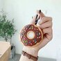 &Eacute;tui de d&eacute;corations de donuts en silicone Donut compatible avec AirPods 1 et 2 - marron