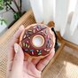 &Eacute;tui de d&eacute;corations de donuts en silicone Donut compatible avec AirPods 1 et 2 - marron