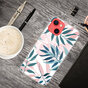 Coque en TPU &agrave; feuilles tropicales, feuilles de couleur pastel, compatible avec iPhone 13 - rose, vert et blanc