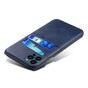 &Eacute;tui en cuir artificiel Duo Cardslot Wallet compatible avec iPhone 13 Pro - bleu