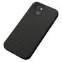 Coque en fibre de carbone Carbon TPU compatible avec iPhone 13 mini - noir