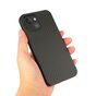 Coque en fibre de carbone Carbon TPU compatible avec iPhone 13 mini - noir