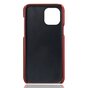 &Eacute;tui en cuir artificiel Duo Cardslot Wallet compatible avec iPhone 13 - rouge