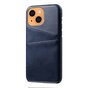 &Eacute;tui en cuir artificiel Duo Cardslot Wallet compatible avec iPhone 13 - bleu
