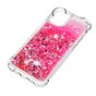 Coque TPU paillet&eacute;e pour iPhone 13 mini - transparente et rose