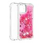 Coque en TPU paillet&eacute;e compatible avec iPhone 13 Pro Max - transparente et rose