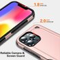 Pro Armor TPU avec coque robuste compatible avec iPhone 13 - or rose