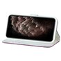 &Eacute;tui &agrave; paillettes en cuir artificiel crocodile scintillant compatible avec iPhone 13 Pro Max - violet