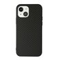 Coque en fibre de carbone Carbon TPU compatible avec iPhone 13 - noir