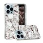 &Eacute;tui en marbre TPU Marble Stone pour iPhone 13 Pro Max - Blanc