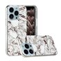 &Eacute;tui en marbre TPU Marble Stone pour iPhone 13 Pro - Blanc