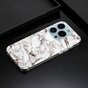 Coque en pierre de marbre TPU en marbre compatible avec iPhone 13 Pro - blanc