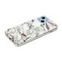 Coque en marbre TPU en pierre de marbre compatible avec iPhone 13 - blanc