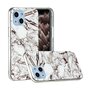 Coque en marbre TPU en pierre de marbre compatible avec iPhone 13 - blanc