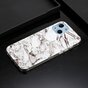Coque en pierre de marbre TPU en marbre compatible avec iPhone 13 mini - blanc