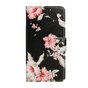 &Eacute;tui portefeuille en similicuir &agrave; fleurs pour iPhone 13 Mini - Noir