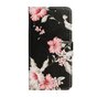 &Eacute;tui portefeuille en similicuir &agrave; fleurs pour iPhone 13 Pro Max - Noir