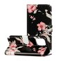 &Eacute;tui portefeuille en similicuir &agrave; fleurs pour iPhone 13 Pro - Noir