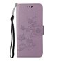 &Eacute;tui portefeuille en similicuir &agrave; fleurs pour iPhone 13 Pro Max - Violet