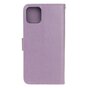 &Eacute;tui &agrave; fleurs en cuir artificiel pour biblioth&egrave;que portefeuille, compatible avec iPhone 13 - violet