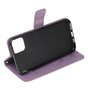 &Eacute;tui portefeuille en similicuir &agrave; fleurs pour iPhone 13 - Violet