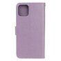 &Eacute;tui portefeuille en similicuir &agrave; fleurs pour iPhone 13 Mini - Violet