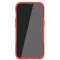 TPU antichoc avec &eacute;tui robuste compatible avec iPhone 13 Pro - Rouge et noir