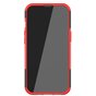 TPU antichoc avec coque robuste pour iPhone 13 Pro - rouge et noir