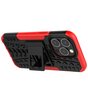 TPU antichoc avec &eacute;tui robuste compatible avec iPhone 13 Pro - Rouge et noir