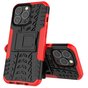 TPU antichoc avec &eacute;tui robuste compatible avec iPhone 13 Pro - Rouge et noir