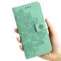 &Eacute;tui portefeuille en cuir artificiel avec mandala compatible avec iPhone 13 mini - vert