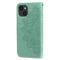 &Eacute;tui portefeuille en cuir artificiel avec mandala compatible avec iPhone 13 - vert