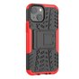 TPU antichoc avec coque robuste pour iPhone 13 mini - rouge et noir