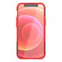 TPU antichoc avec &eacute;tui robuste compatible avec iPhone 13 mini - Rouge et noir