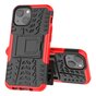 TPU antichoc avec &eacute;tui robuste compatible avec iPhone 13 mini - Rouge et noir