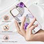 Coque Tropicale en TPU Plantes et Fleurs Tropicales compatible avec iPhone 13 Pro Max - Violet