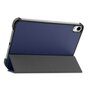 Housse &agrave; trois volets compatible avec iPad mini 6 (2021) et &agrave; l&#039;iPad mini 7 (2024) - bleue